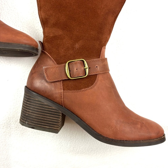 Lucky Brand Caramel Leather Kailan Knee-High Women's Riding Boots Size 9.5 - Picture 9 of 14